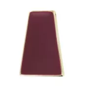 Colgante trapecio acrílico 46x31 mm dorado/Bordeaux