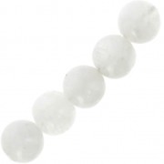 Cuentas redondas de 5,5 mm a 6 mm de piedra preciosa - Piedra lunar x15
