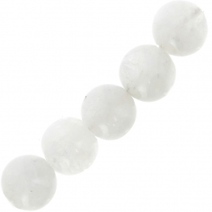 Cuentas redondas de 5,5 mm a 6 mm de piedra preciosa - Piedra lunar x15