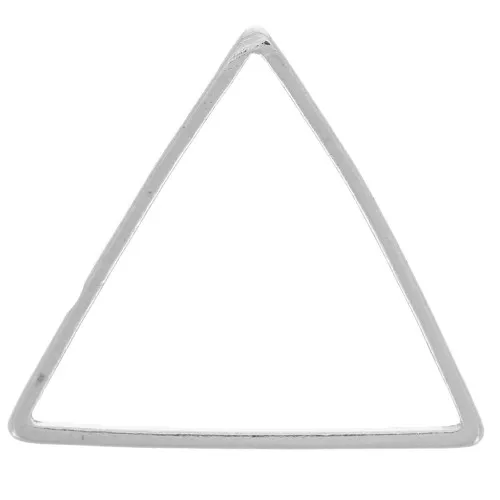 Anillo triangular para montar y tejer 15x17 mm - Plateado x1