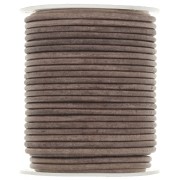Cordón de cuero 2 mm - Vintage Marrón oscuro x20m|raw }}
