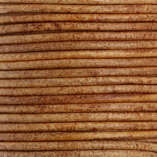 Cordón de cuero 2 mm - Vintage marrón claro x20m