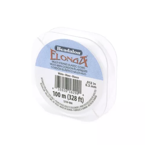 Hilo elástico Elonga 0,3 mm - Multifilamento - Blanco x100m