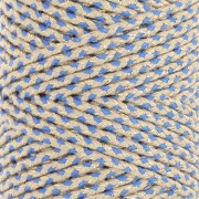 Cordón de algodón trenzado de 2,5 mm - made in France - Beige - Azul - Dorado x1m|raw }}