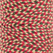 Cordón de algodón trenzado de 2,5 mm - made in France - Rojo - Verde - Dorado x1m|raw }}