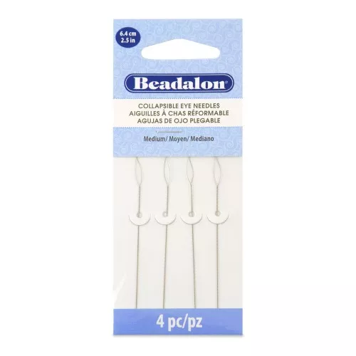 Agujas de ojo reformable 6,4 cm - Mediana - Acero inoxidable x4