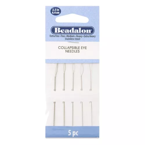 Surtido de agujas de ojo reformables de 6,4 cm - Acero inoxidable x5