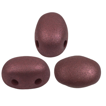 Cuentas de vidrio Samos® de Puca® 7x5 mm - Trendy Wine Lees Mat x10g