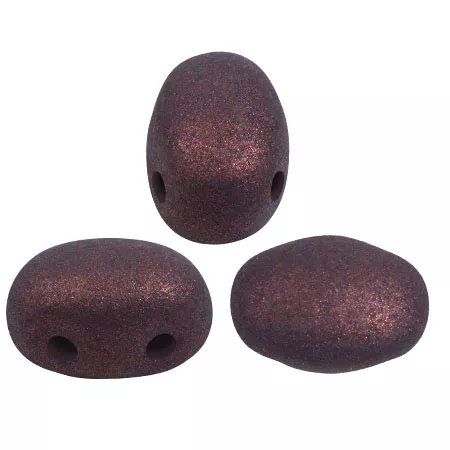 Cuentas de vidrio Samos® by Puca® 7x5 mm - Trendy Plum Mat x10g