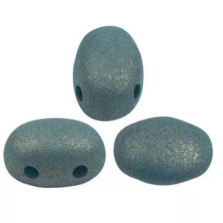 Cuentas de vidrio Samos® by Puca® 7x5 mm - Trendy Azul Persa Mate x10g