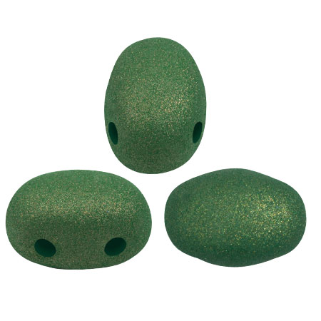 Cuentas de vidrio Samos® by Puca® 7x5 mm - Trendy Fern Green Mat x10g