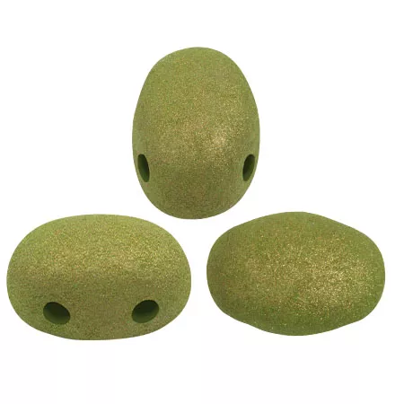 Cuentas de vidrio Samos® by Puca® 7x5 mm - Trendy Light Olive Mat x10g