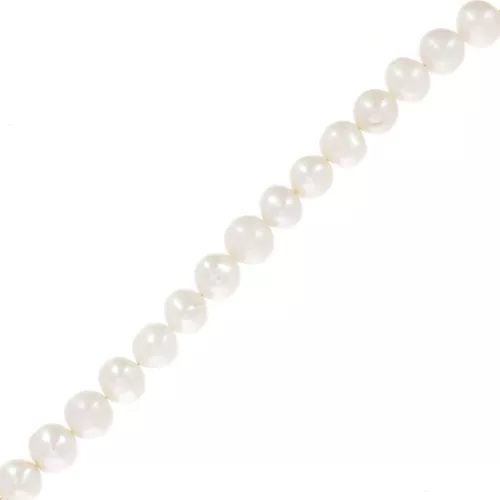 Perlas barrocas irregulares de agua dulce 9 mm - Grado A Blanco x4