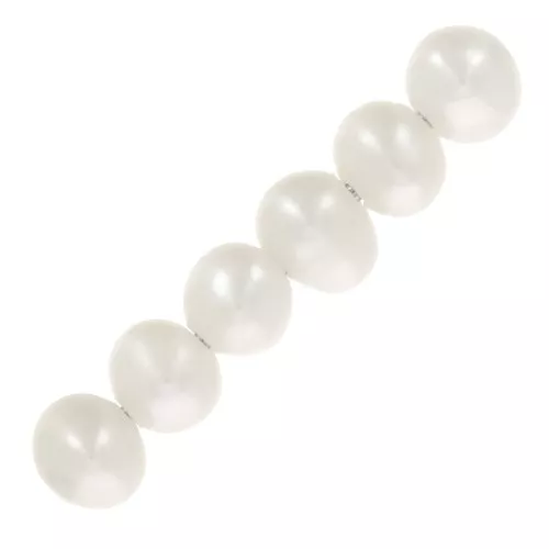 Perlas de agua dulce ovaladas irregulares 3x2,5 mm - Grado AA - Blancas x6