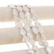 Perla de Agua Dulce Irregular - Palet Redondo 21 mm - Grado AA+ Blanco x1