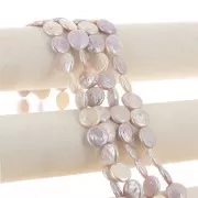 Perla de Agua Dulce Irregular - Disco Redondo 16.5 mm - Grado AA+ Rosa Nacarado x1