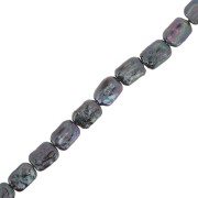Perla de agua dulce rectángulo irregular 18x14 mm tintada - Grado AA Negra Nacarada