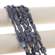 Perla de agua dulce rectángulo irregular 18x14 mm tintada - Grado AA Negra Nacarada