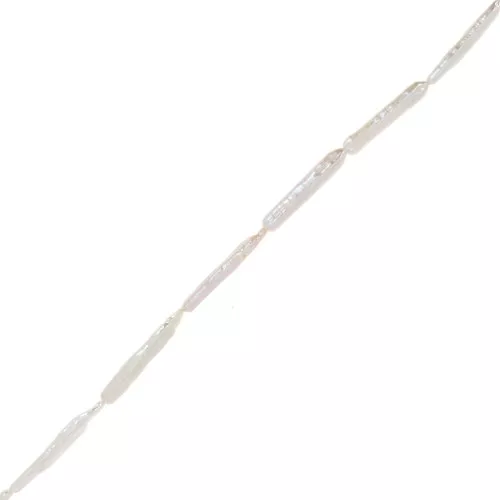Perla de agua dulce Irregular Barroca Tubo 25x4,5 mm - Grado AA Blanco x1