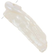 Biwa perlas de agua dulce irregulares 17 mm a 22 mm - Grado AA Blanco x6|raw }}