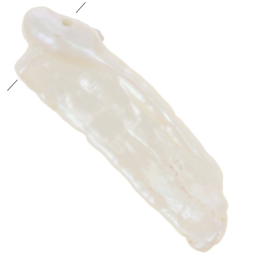 Biwa perlas de agua dulce irregulares 17 mm a 22 mm - Grado AA Blanco x6