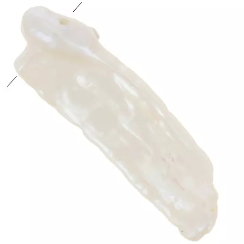 Biwa perlas de agua dulce irregulares 17 mm a 22 mm - Grado AA Blanco x6