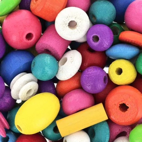 Surtido de cuenta de madera Multicolore x50g