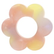 Colgante Flor Acetato 18 mm - Carey - Amarillo - Salmón x1|raw }}