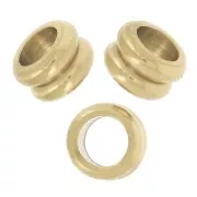 Cuentas con agujero grande 5x3 mm - Acero inoxidable 304L Dorado x5