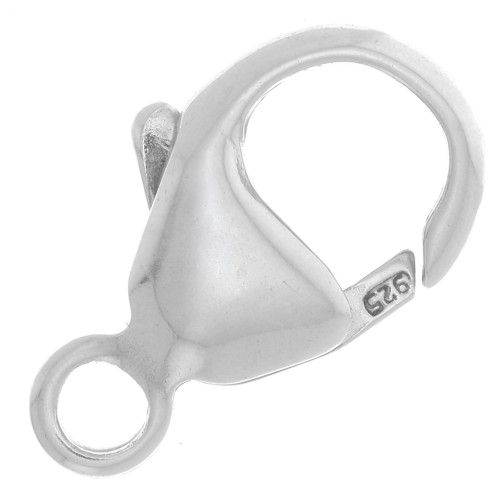 Cierre mosquetón 13 mm - Plateado 925 x1