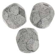 Facetas 3 mm Azabache Plata Antigua x50