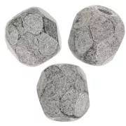 Facetas 3 mm Azabache Plata Antigua x50