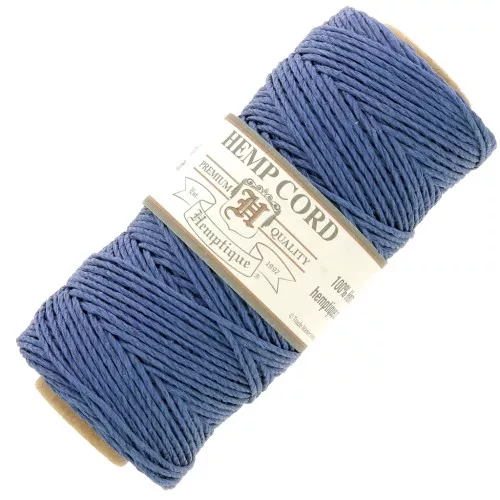 Bobina de 62 metros de hilo de cáñamo de 1,1 mm - Azul oscuro