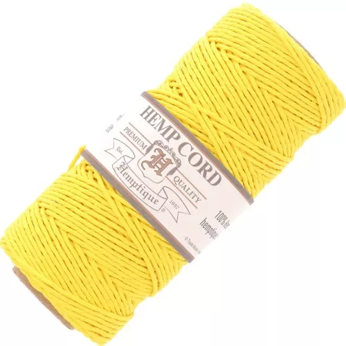 Bobina de 62 metros de hilo de cáñamo de 1,1 mm - Amarillo