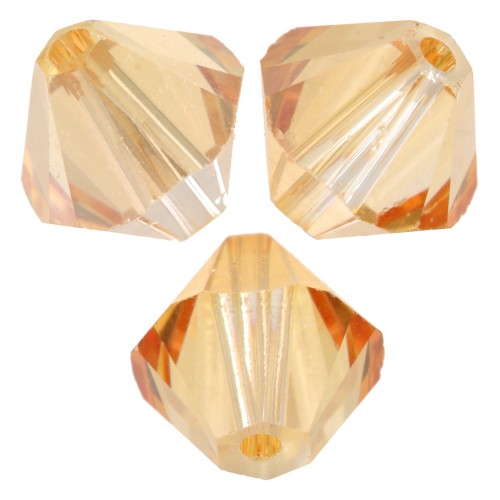 Peonzas de cristal puro 5328 6 mm - Cristal Caramelo x20