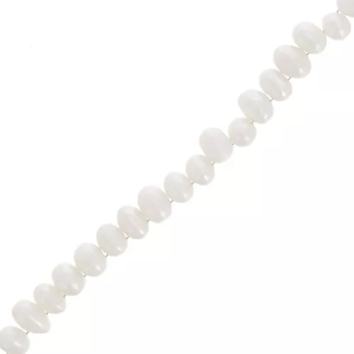 Perlas de agua dulce gotas irregulares 10x8 mm - Grado A Blanco x6