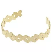 Pulsera con cierre mariposa - ajustable 12x160 mm - Acero inoxidable 304L Dorado x1