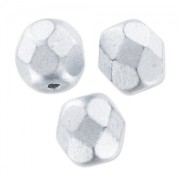 Facetadas 6 mm Silver Mat x25