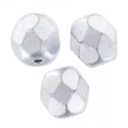 Facetadas 6 mm Silver Mat x25