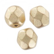 Facetadas 6 mm Gold Mat x25