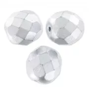 Facetadas 8 mm Silver Mat x20