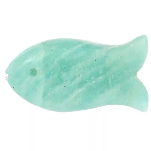 Colgante gema pez 21x11 mm - Amazonita x1