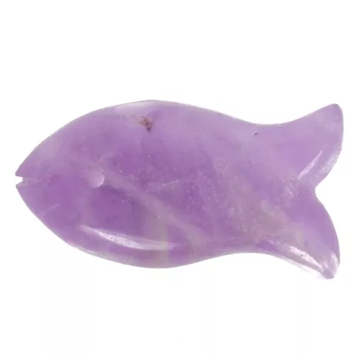 Colgante Gema Pez 21x11 mm - Amatista x1