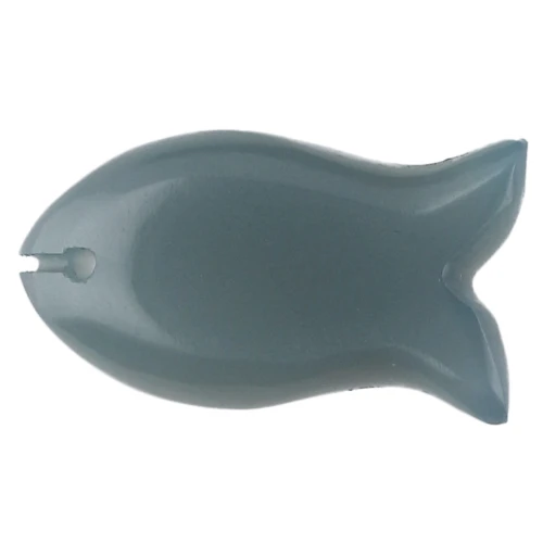 Colgante Gema Pez 21x11 mm - Calcedonia Azul x1
