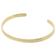 Pulsera martillada ajustable - 4,5x170 mm - Acero inoxidable 304L Dorado x1|raw }}