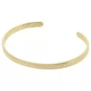 Pulsera martillada ajustable - 4,5x170 mm - Acero inoxidable 304L Dorado x1
