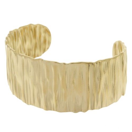 Brazalete ancho ajustable 30x160mm Acero inoxidable 304L Dorado x1