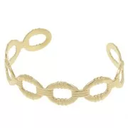 14.5x150 mm ovalada anillos ajustables Acero inoxidable 304L Dorado pulsera x1