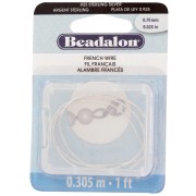 Alambre francés (cannetille) 0,7 mm - Plateado 925 x30cm|raw }}