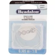 Alambre francés (cannetille) 0,7 mm - Plateado 925 x30cm